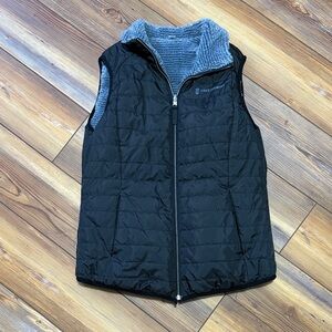 Free Country Reversible Black Quilted Vest with Soft Interior